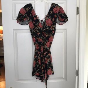Floral print romper